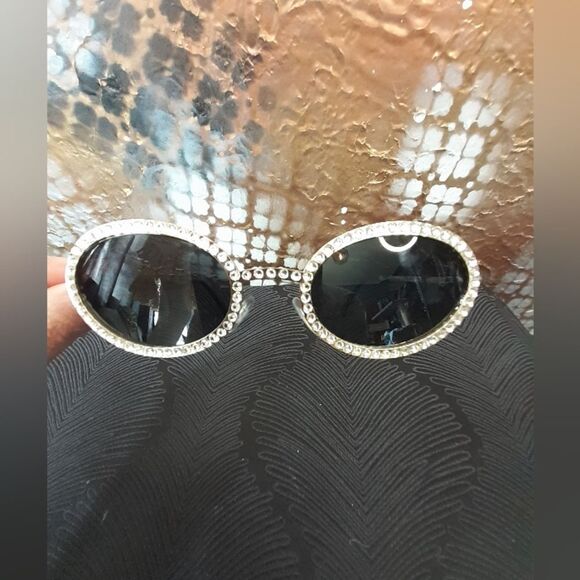 Zara Nwot Black and Gold Bejeweled Sunglasses - Picture 3 of 14